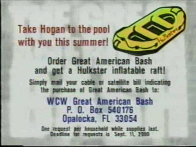 WCW Great American Bash Hulk Hogan Inflatable Raft offer