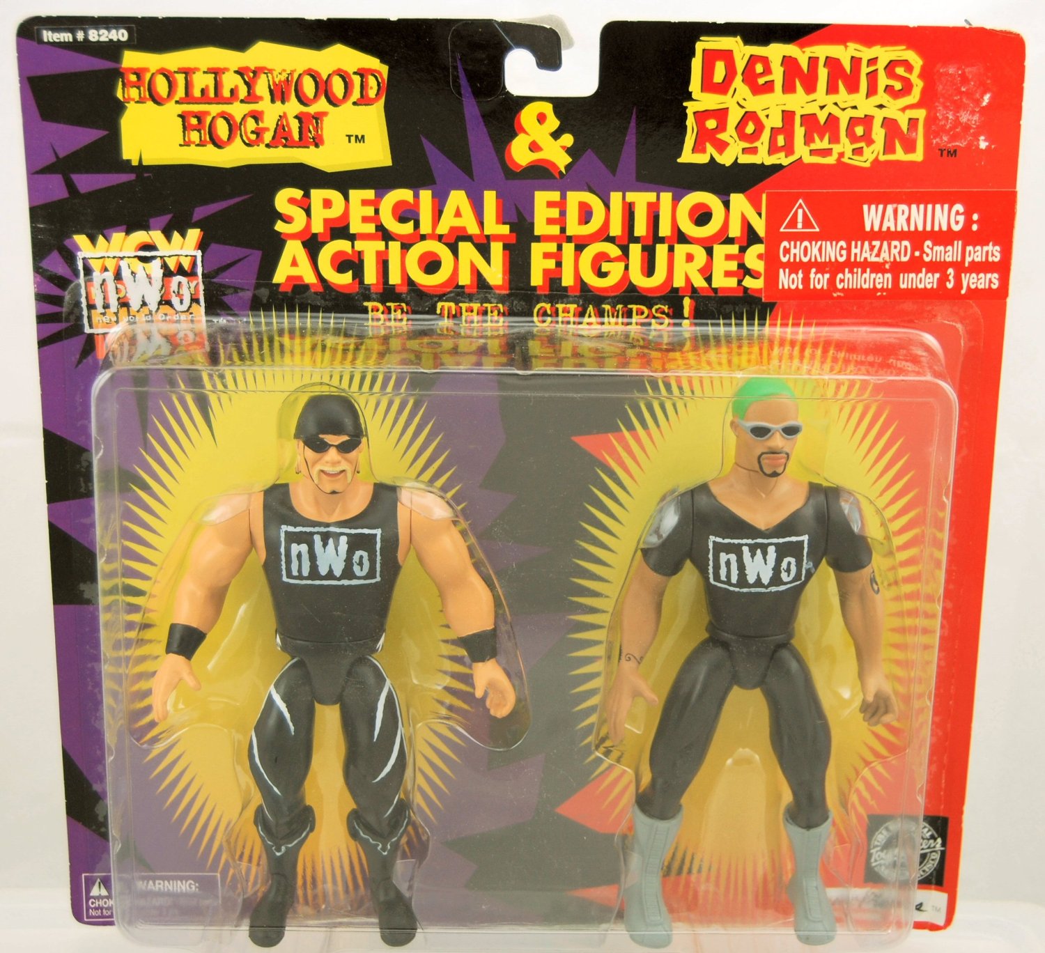 WCW NWO Dennis Rodman and Hollywood Hogan figures
