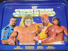 WWF Superstars Snack Tray TV Tray Big Bossman Hulk Hogan Ultimate Warrior Texas Tornado