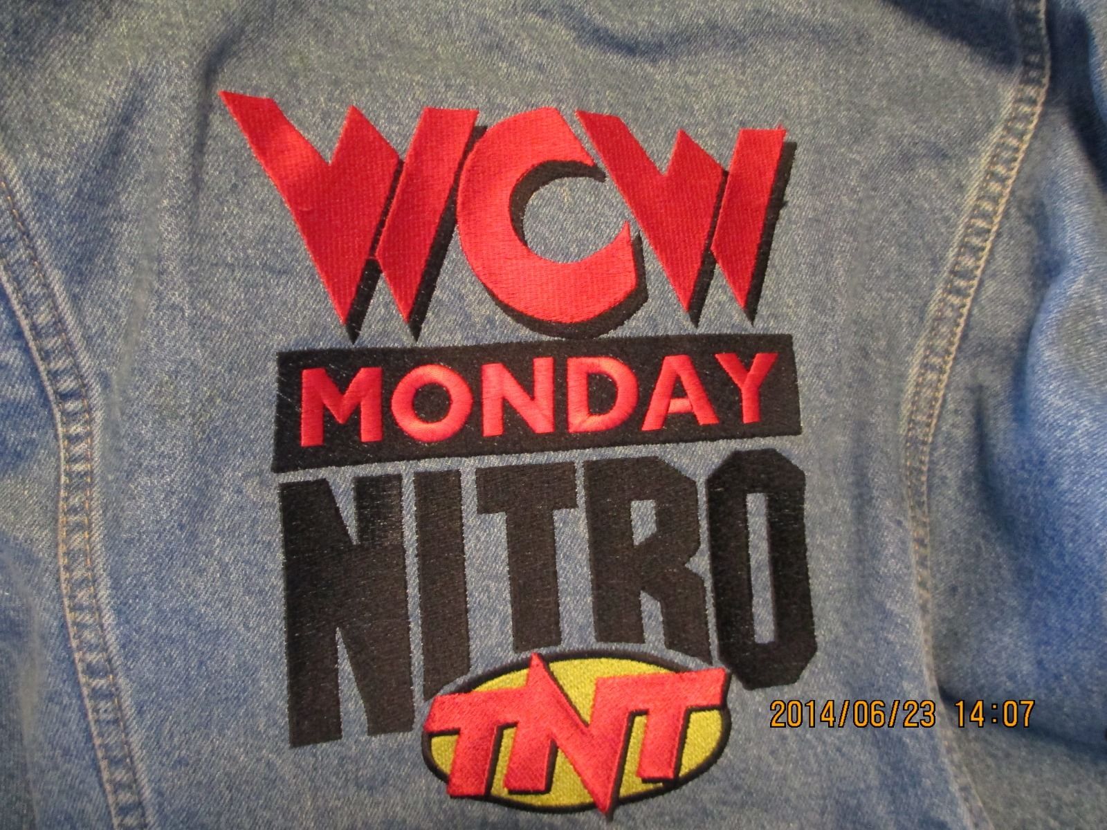 WCW Monday Nitro denim jean jacket back
