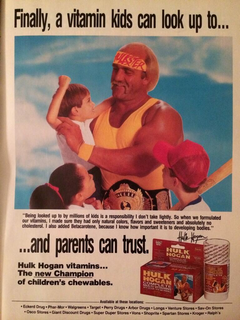 WWF Hulk Hogan Vitamins ad