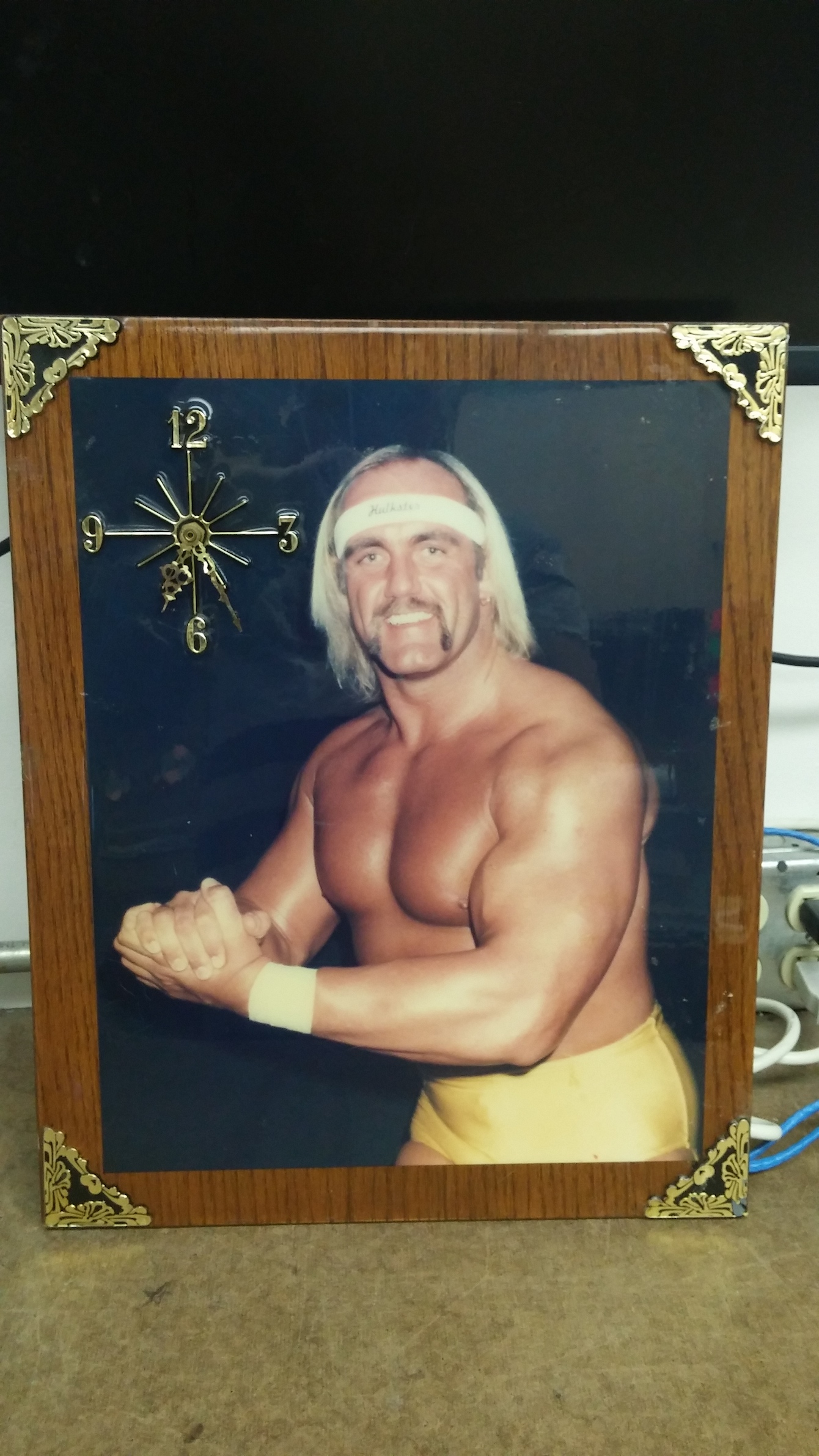 Hulk Hogan early photo clock