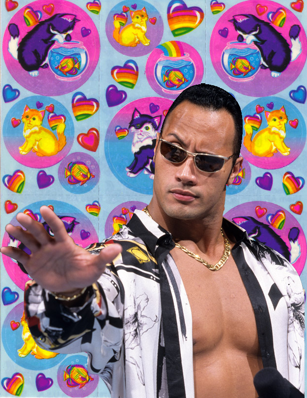 The Rock Lisa Frank stickers