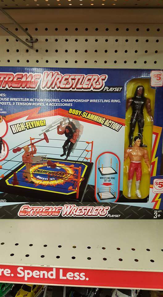 Extreme Wrestlers playset ring action figures fake Roman Reigns