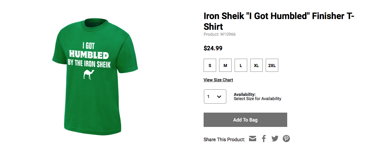 Iron Sheik humbled shirt