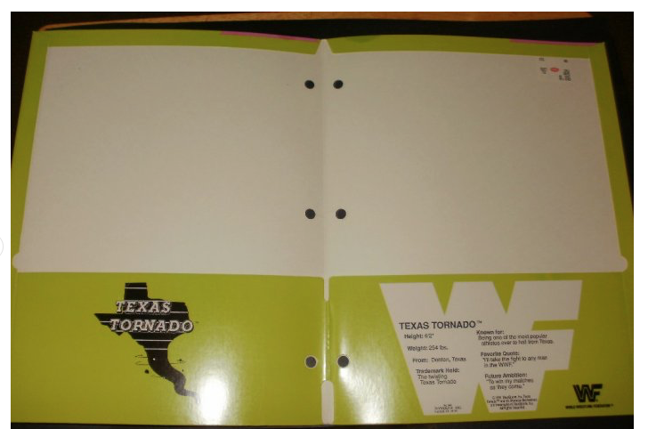 WWF Texas Tornado Kerry Von Erich school folder 2