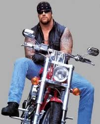 The Undertaker on motorycle biker
