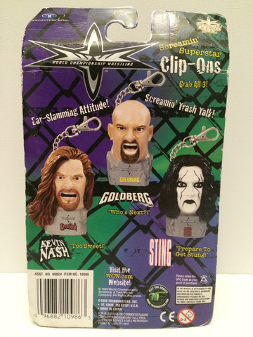 WCW Bill Goldberg Sting Kevin Nash Clip-Ons