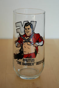 WWF Brutus The Barber Beefcake glass