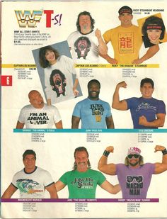 WWF Captain Lou Albano caricature shirt catalog page